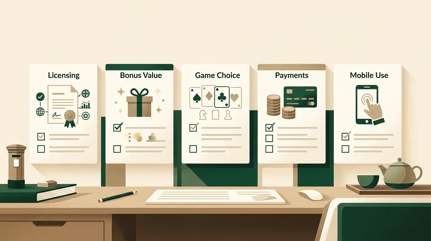LottoGo review UK checklist: licence, bonus, games, payments and mobile decision tiles